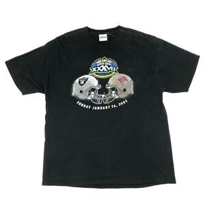 2003 Super Bowl 37 Raiders Buccaneers Tee T Shirt Size XL NFL B4